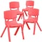Flash Furniture Red Plastic Stackable School Chair with 12'' Seat Height, PK4 4-YU-YCX4-001-RED-GG - alternate 7